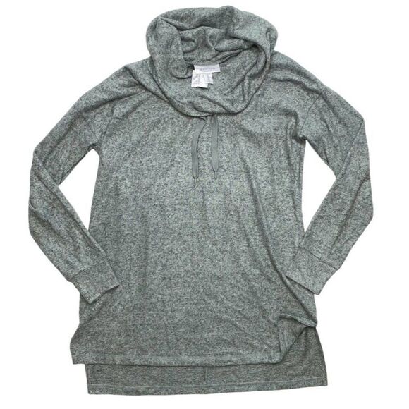 Motherhood Maternity Oversized Sweater Top Women's SMALL Gray Cowl-Neck Soft NEW - Picture 3 of 10